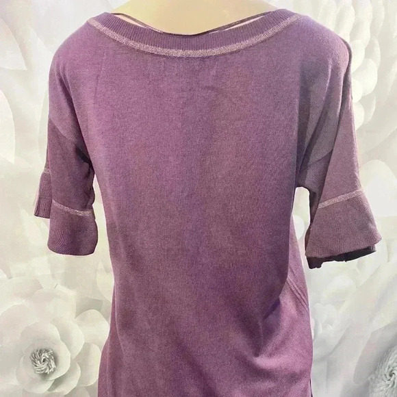 APT 9 Womens Maroon Flared Sleeve Blouse - Picture 2 of 7